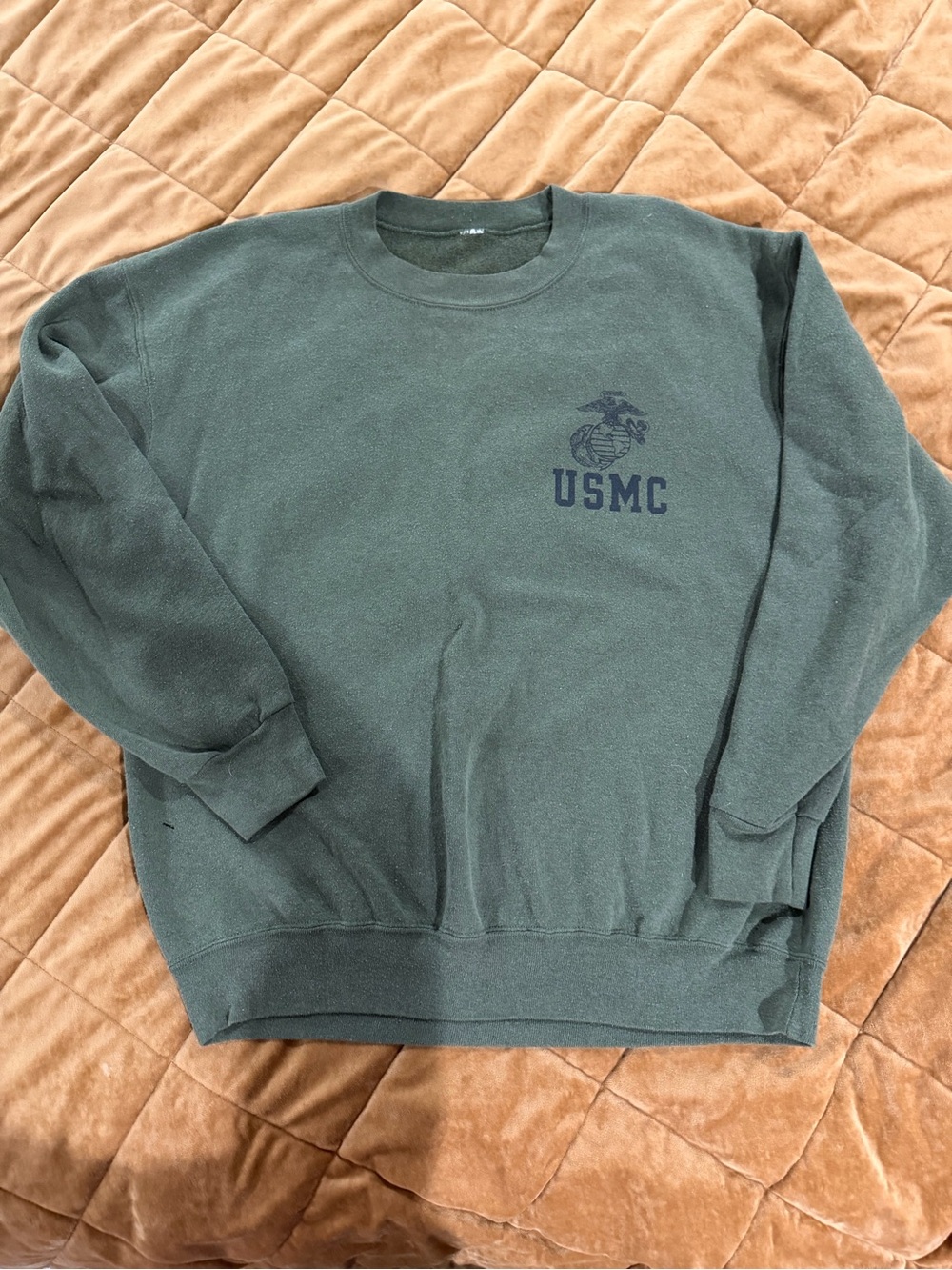 USMC Crewneck Sweatshirt - Green large